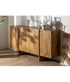 Buffet naturel 4 portes en manguier