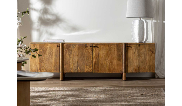 Meuble TV en manguier naturel 170 cm