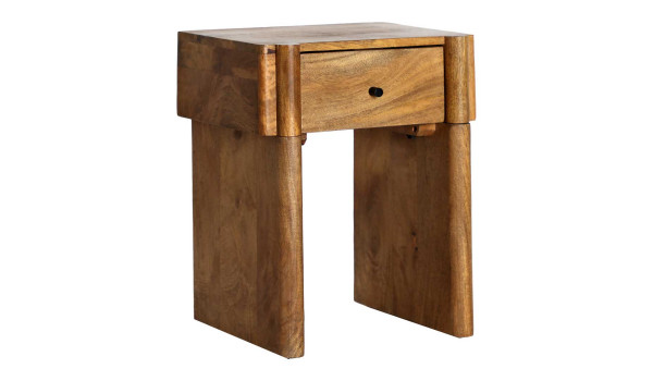 Table de chevet en manguier naturel
