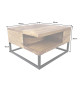 Table basse bois massif carrée