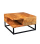 Table basse bois massif carrée