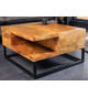 Table basse bois massif carrée