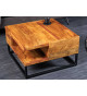 Table basse bois massif carrée