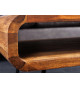 Table basse bois et noir rectangulaire