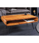 Table basse bois et noir rectangulaire