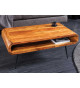 Table basse bois et noir rectangulaire