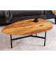 Lot de 2 tables basses bois et noir