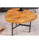 Lot de 2 tables basses bois et noir