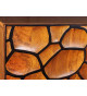 Buffet mosaïque en manguier et métal noir