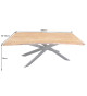 Table de repas 200 cm acacia et pieds mikado noir
