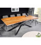 Table de repas 200 cm acacia et pieds mikado noir