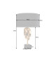Lampe de table crâne doré