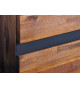 Buffet en acacia marron et métal anthracite