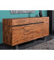 Buffet en acacia marron et métal anthracite