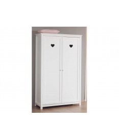 Armoire blanc laqué 2 portes