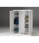 Armoire blanc laqué 3 portes