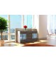 Meuble Buffet Vitré Blanc Moderne