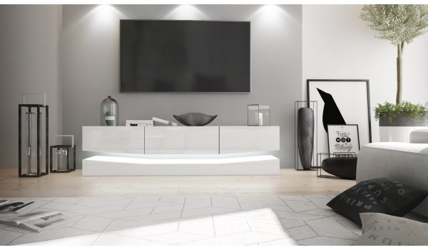 Meuble TV Suspendu Lumineux