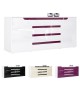 Buffet blanc 139 cm 2 portes 4 tiroirs