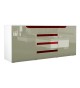 Buffet blanc 139 cm 2 portes 4 tiroirs