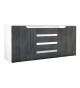 Buffet blanc 139 cm 2 portes 4 tiroirs