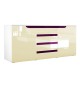 Buffet blanc 139 cm 2 portes 4 tiroirs