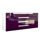 Buffet blanc 139 cm 2 portes 4 tiroirs