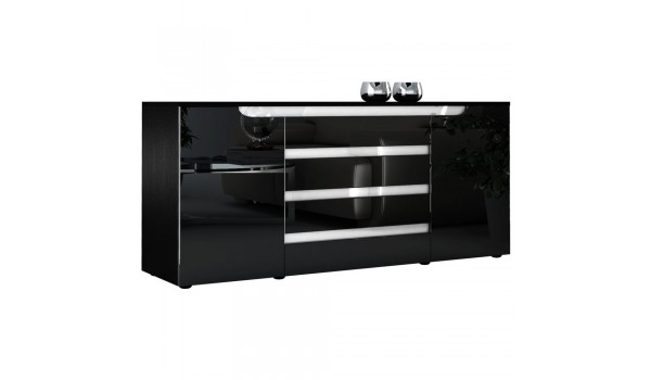 Buffet Salon / Séjour 166 cm 2 portes 4 tiroirs