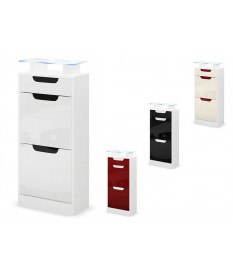 Petit meuble à chaussures blanc 2 portes 1 tiroir