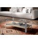 Table Basse rectangulaire en verre et bois Orme