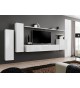 Meuble de Salon TV Mural Design Blanc