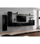 Meuble de Salon TV Mural Design Noir
