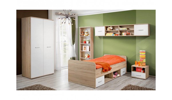 Chambre à Coucher Enfant Bois & Blanc