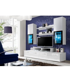 Meuble Télé Design Blanc Laqué