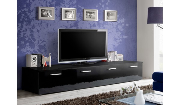 Meuble TV Bas 2m Noir Meuble TV Bas 2m Noir