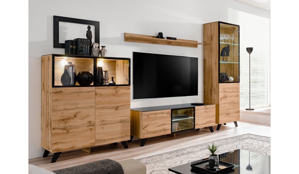 Ensemble TV en Bois Moderne pas cher