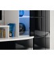 Ensemble de Meuble TV Design Blanc et Noir Laqué