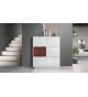 Buffet Haut Design Blanc Brillant