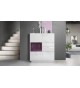 Buffet Haut Design Blanc Brillant