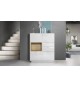 Buffet Haut Design Blanc Brillant