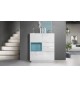 Buffet Haut Design Blanc Brillant