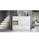Meuble Buffet Haut Blanc Brillant 6 portes