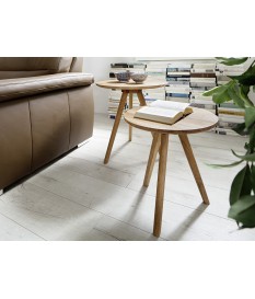 Petites Tables Basses en Bois Rondes