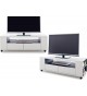 Meuble TV Blanc Design sur Roulettes