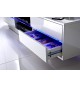 Meuble TV Blanc Laqué Design Led bleu
