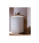 Commode a Tiroirs Laqué Blanche & Bois Chêne Massif