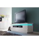 Meuble Télé Blanc Laqué 5 Tiroirs Led RGB