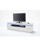 Meuble Télé Blanc Laqué 5 Tiroirs Led RGB