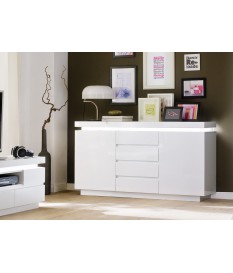 Buffet Blanc Laqué & Led RGB