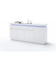 Buffet 175 cm Blanc Laqué & Led RGB